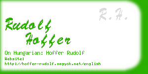 rudolf hoffer business card